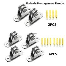 Kit De Polia Fixa Desmontável De Alta Resistência Montada Na Parede 176 Lb Para Portão Deslizante E