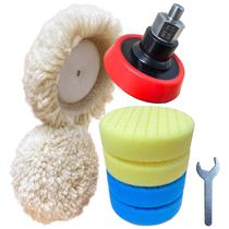 Kit de Polimento Noyfemr com discos de 3" e adaptador para Milwaukee M12