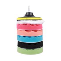 Kit De Polimento Para Carro Com 8 Peças, Disco De Polimento De 3, 5 E 7 Polegadas, Esponja De Cera