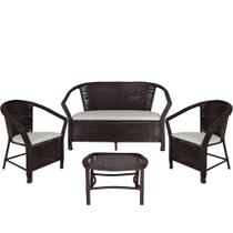 Kit De Poltronas E Mesa Navegantes Fibra Branco Gelo Kit De Poltronas E Mesa Navegantes Fibra Branco Gelo