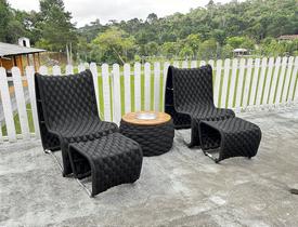 Kit de poltronas Rennes em tricô náutico by DeckDecor