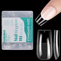 Kit de pontas de unhas falsas BlueZoo Sturdy Soft Gel, 504 unidades, transparente