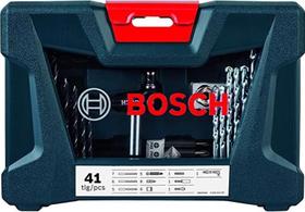 Kit de Pontas e Brocas Bosch V-Line Para Parafusar e Perfurar Com 41 Peças