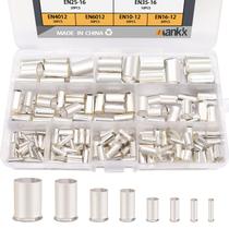 Kit de ponteiras de arame mankk M-020, cobre banhado a prata, 16 unidades