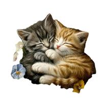 Kit De Ponto Cruz De Desenho Animado De Gato DIY Artesanato Feito À Mão Com Fios DMC Padrões De Tela