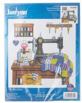 Kit de ponto cruz Janlynn Antique Sewing Room 14 unidades, 30x30cm