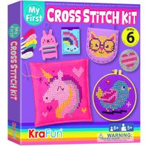 Kit de Ponto Cruz KRAFUN Beginner My First - Para Crianças a partir de 5 Anos