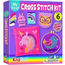 Kit de ponto cruz KRAFUN Beginner My First para crianças de 5 anos ou mais
