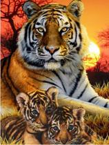 Kit de ponto cruz Moohue Animals Tigers para adultos