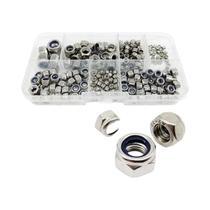 Kit De Porcas Autotravantes De Nylon Hexagonal Com 200 Peças M2 M2.5 M3 M4 M5 M6 M8 Conjunto De