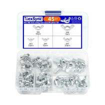 Kit De Porcas De Ajuste Manual M3 M4 M5 M6 M8, 45 Peças Por Caixa, Porcas De Aperto Manual