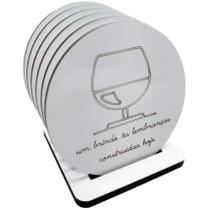 Kit de Porta Copos com Desenhos de Drinks e Frases Inspiradoras - Organize e Curta a Bebida com Esti Kit de Porta Copos com Desenhos de Drinks e Frases Inspiradoras - Organize e Curta a Bebida com Esti