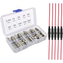 Kit de porta-fusível inline Gebildet 5x20 mm com fio 16 AWG Kit de porta-fusível inline Gebildet 5x20 mm com fio 16 AWG