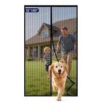 Kit de Porta Telada Magnética Kitsure 81 x 203 cm, Pet Friendly, Preta