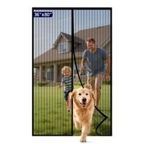 Kit de Porta Telada Magnética Kitsure 91 x 203 cm, Pet Friendly, Preta