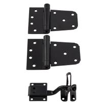 Kit de portão National Hardware N343-475 preto com fechamento automático Kit de portão National Hardware N343-475 preto com fechamento automático