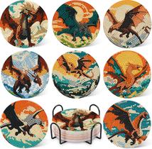 Kit de Posavasos DOTZSO Dragon Diamond Art 8 piezas