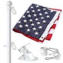 Kit de poste de bandeira YOHSUGO American Flag 3 x 5 pés para casa de 6 pés
