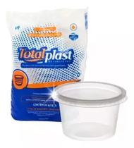 Kit de pote redondo 24und - 350ml porcinar fracionar congelar guardar levar doar
