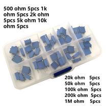 Kit De Potenciômetros Ajustáveis De Precisão Para ESC, 50 Peças De Cada, 3296W, 10 Tipos, 500R a 1M Kit De Potenciômetros Ajustáveis De Precisão Para ESC, 50 Peças De Cada, 3296W, 10 Tipos, 500R a 1M