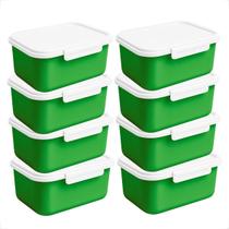 Kit de Potes 5 Vasilhas 750ml com Tampa e Trava LIVRE BPA Marmita Reutilizável