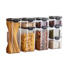 Kit de Potes Hermético Mantimentos Empilháveis - Kit 8 Peças