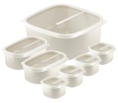 Kit de Potes Hermeticos Antibacteriano Tramontina 7PC Ellegance Cook Kit de Potes Hermeticos Antibacteriano Tramontina 7PC Ellegance Cook