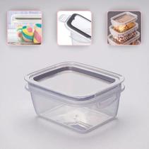 Kit de Potes Herméticos com Trava, 550ml, 2 Unidades