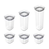 Kit de potes herméticos modular Ou 6 peças Linha Block