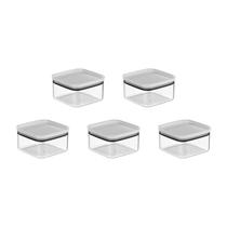 Kit de potes herméticos Ou 5 peças 1L Linha Block