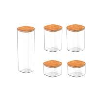 Kit de potes herméticos Ou 5 peças Linha Keep Kit de potes herméticos Ou 5 peças Linha Keep