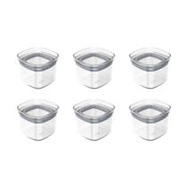 Kit de potes herméticos Ou 6 peças 450 ml Linha Block