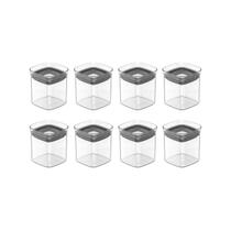 Kit de potes herméticos Ou 8 peças 150ml Linha Block