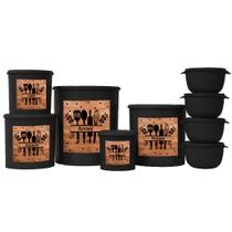 Kit De Potes Mantimentos 5 Peças Porta Mantimentos Para Cozinha 4 Marmita Fitness Kit De Potes Mantimentos 5 Peças Porta Mantimentos Para Cozinha 4 Marmita Fitness