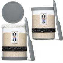 Kit de Potes para Fermento Natural Farielyn-X 1,2L x2 com Acessórios Kit de Potes para Fermento Natural Farielyn-X 1,2L x2 com Acessórios