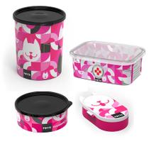 Kit de Potes Para Pet Ração Snack Marmipet 4 Peças