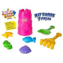 Kit De Praia Torre Beach Toys 7 Peças Lumar