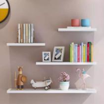 Kit de Prateleiras - Combo 20/30/40/50* MDF Branco Suporte Decoração Sala Quarto Banheiro Escritório Kit de Prateleiras - Combo 20/30/40/50* MDF Branco Suporte Decoração Sala Quarto Banheiro Escritório