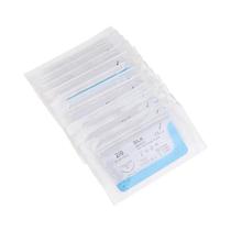 Kit De Prática De Sutura Com Agulha Cirúrgica Dental De 75cm, Fio Médico Trançado De Seda, 12 Peças,