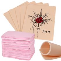 Kit de prática de tatuagem para pele Autdor, 5 peças em branco, 3 mm de espessura Kit de prática de tatuagem para pele Autdor, 5 peças em branco, 3 mm de espessura