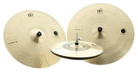 Kit de Pratos BFC Brazilian Finest Cymbals KIT1 com Hihat Light 15, Thin Rides 22 e 24 Bronze B20