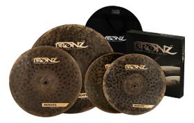 Kit De Pratos Bronz B-20 Hh14/cr16/rd20 Com Bag - Root Serie Kit De Pratos Bronz B-20 Hh14/cr16/rd20 Com Bag - Root Serie