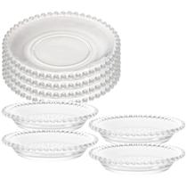 Kit De Pratos De Cristal Para Sobremesa 14cm + 20cm Com 4 Unidades Cada