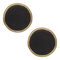Kit De Pratos De Sobremesa Em Porcelana 22cm Dubai 2 Peças