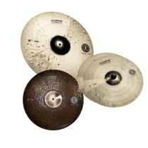 Kit de Pratos Domene Worship Hihat 16" Crash 20" Ride 22"