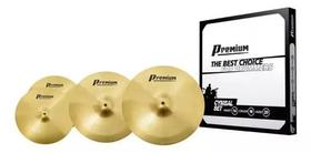 Kit De Pratos Premium 14 16 20 Hihat Crash Ride Lançamento