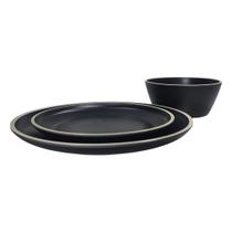 Kit De Pratos Sobremesa Raso De Melamina Com Bowl 15cm - 1 De Cada