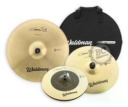 Kit de Pratos Waldman Signature Cleverson Silva em B20 com Ride 20, Crash 16, Hihat 15 e Bag Kit de Pratos Waldman Signature Cleverson Silva em B20 com Ride 20, Crash 16, Hihat 15 e Bag