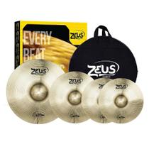 Kit de Pratos Zeus Custom Set C - 14" 16" 20" - Bag Incluso