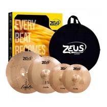 Kit de Pratos Zeus Evolution Set C 14/16/20 Com Bag